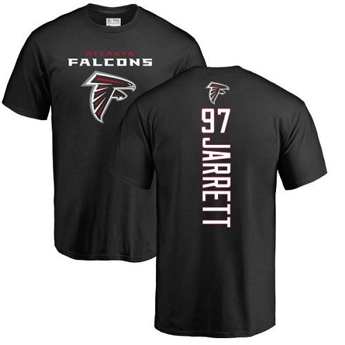 Atlanta Falcons Men Black Grady Jarrett Backer NFL Football 97 T Shirt